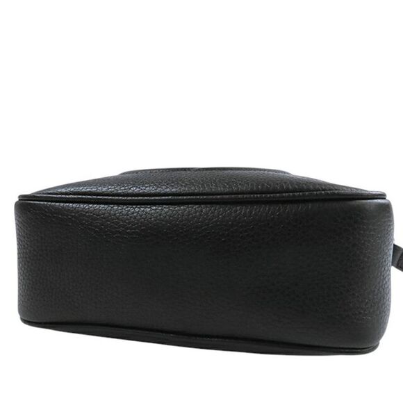 Pre Loved gucci Leather Shoulder Bag Women Black Crossbody Bags - Picture 3 of 8